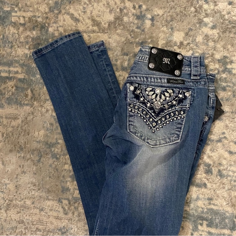 Miss Me Blue Embellished Jeans NWT